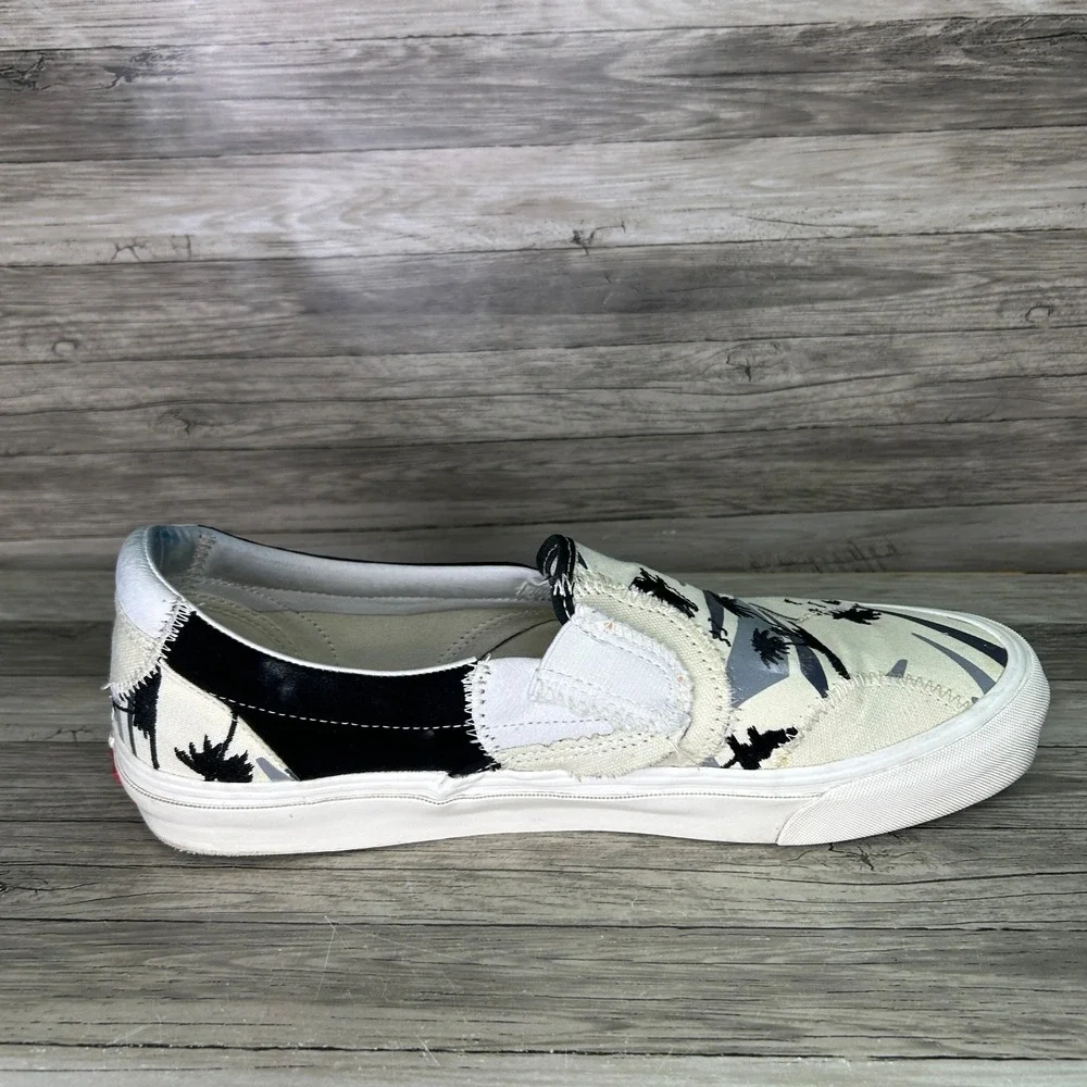 Vans Classic Slip-On LX  Bricolage Palm Tree Sneaker Lo Canvas Shoe Mens 13